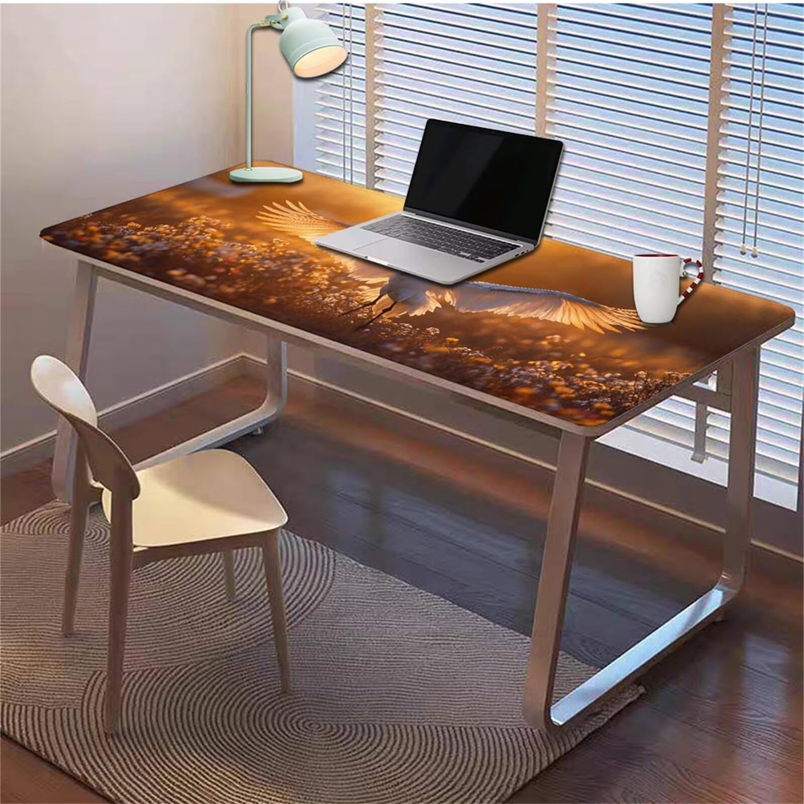 Gamingowa podkładka pod mysz 1200 x 600 x 3 mm, XXL, wodoszczelna, odporna na ścieranie, z przyszytymi krawędziami, żółta, podkładka na biurko, poprawia prędkość i precyzję do komputera, laptopa