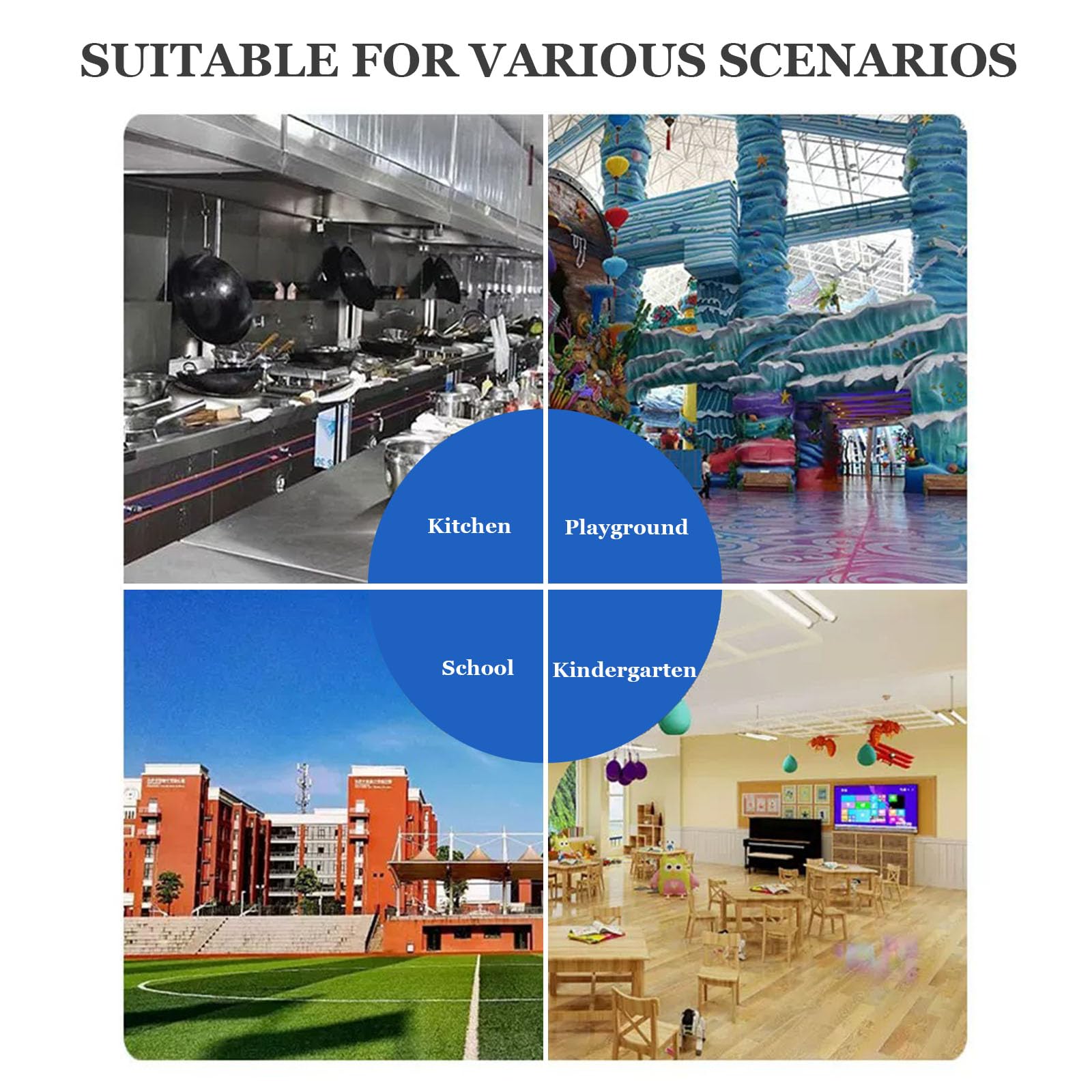 Générique Évier-Auge Professionnel en Acier Inoxydable avec robinets, Lave-Mains collectif Robuste et allongé, Évier Utilitaire Mural pour Restaurant, école, Cuisine ou sanitaires publics