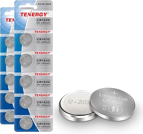 Tenergy CR1632 - Celda de botón de litio de 3 V, para relojes, llaveros, calculadoras, dispositivos médicos y más, 10 unidades (paquete de 2) disponible en Yaxa Peru