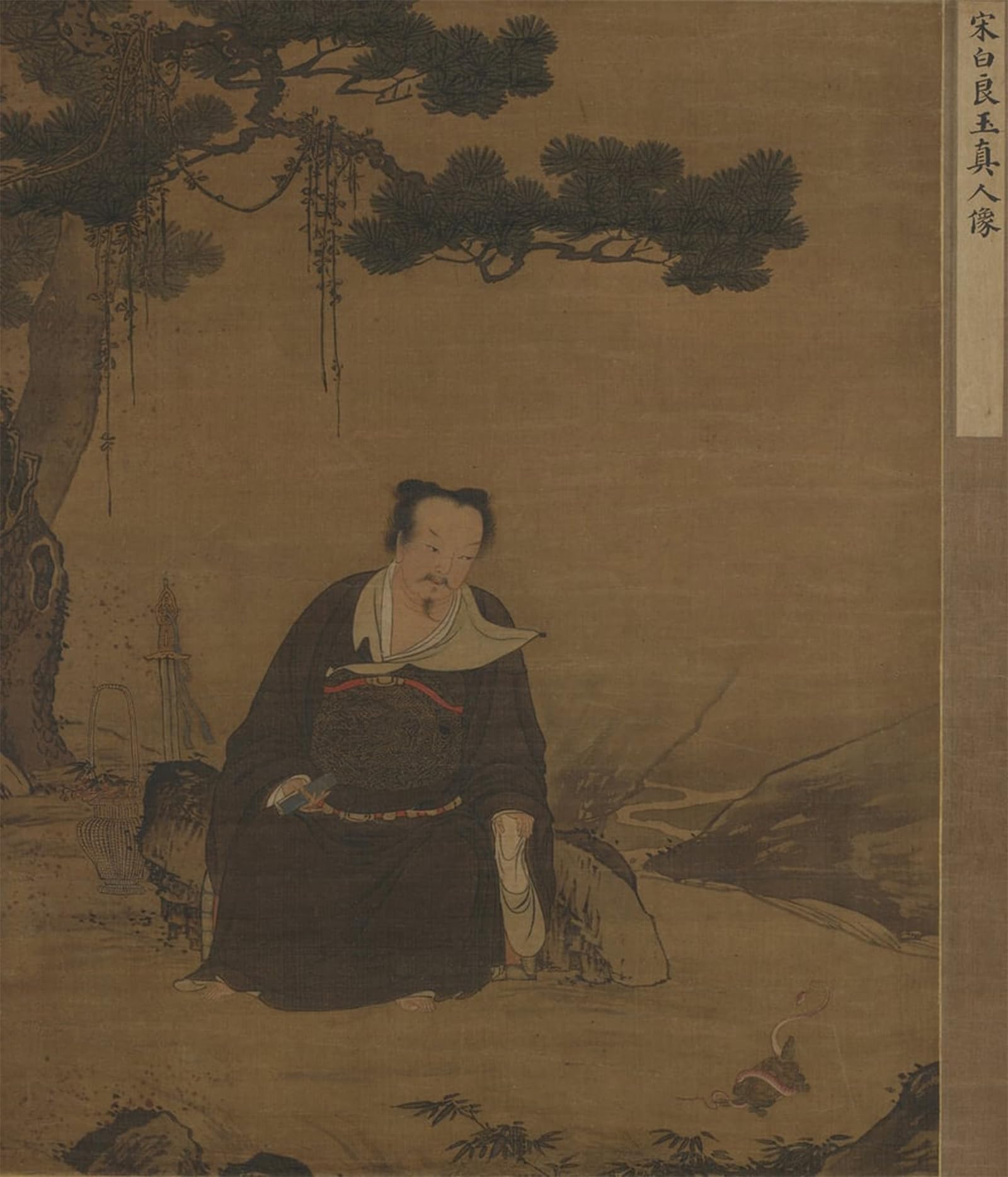 ARTXLXXBN Famous Prints Artwork Pictures Poster Painting Art Xuanwu God of the North by Ming Dynasty Chinese School Artwork Landscape Pictures for Home Decor 60x90cm