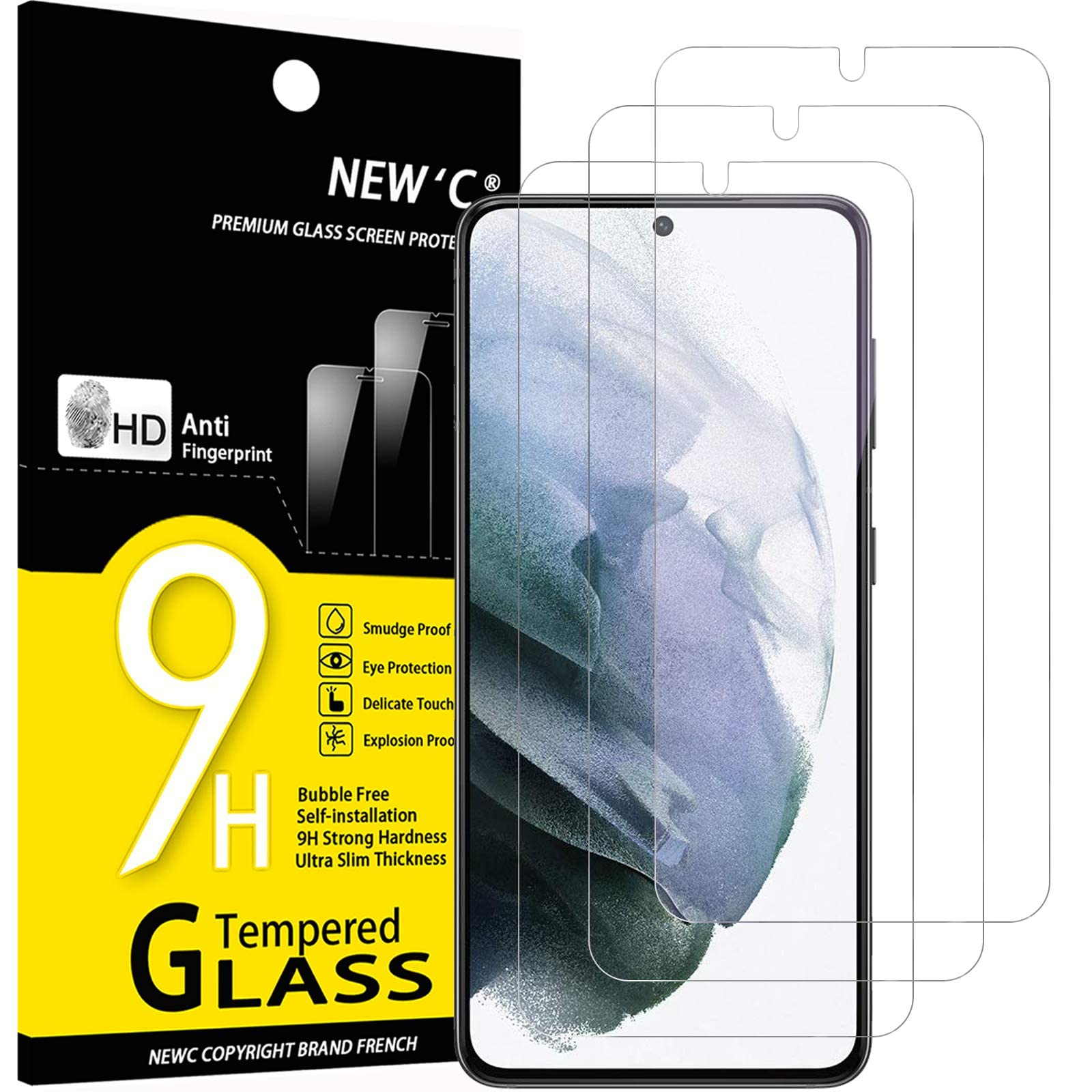 NEW'C for Samsung Galaxy S21+ (S21 Plus) 5G Screen Protector Tempered Glass
