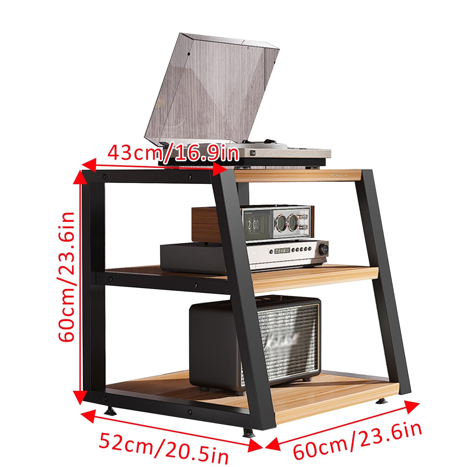 レコードとオーディオのためのラック Amazon.co.jp: ステレオスタンドオーディオラック エンターテイメント