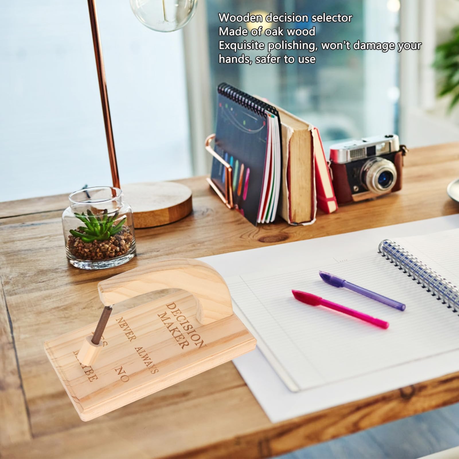 Decision Maker Magnetico in Legno Innovativo Selettore Oscillante Risposta Rapida Sì No Forse per L'arredamento 'home Office