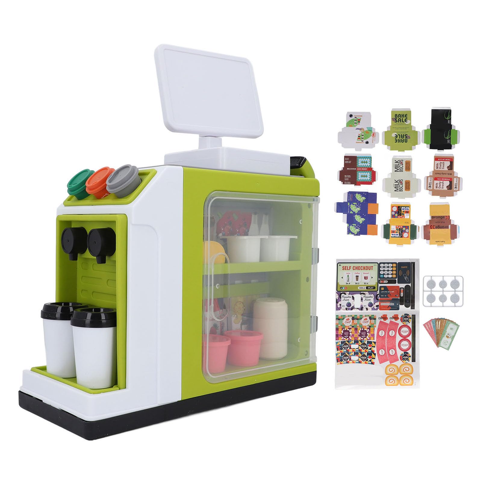 Hidyliu Versátil Juego de Caja Registradora de Supermercado para Niños con Características Realistas y Atractivos Accesorios para Juegos Imaginativos