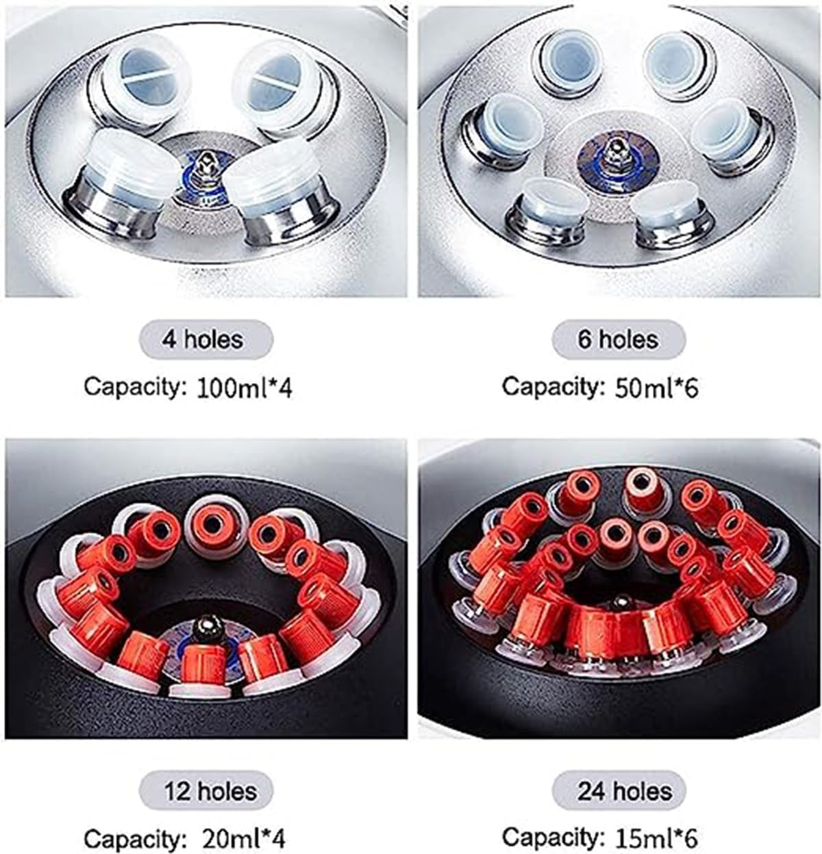 Centrifuga da laboratorio con temporizzatore digitale e display, 4000 giri/min per provette per raccolta sangue