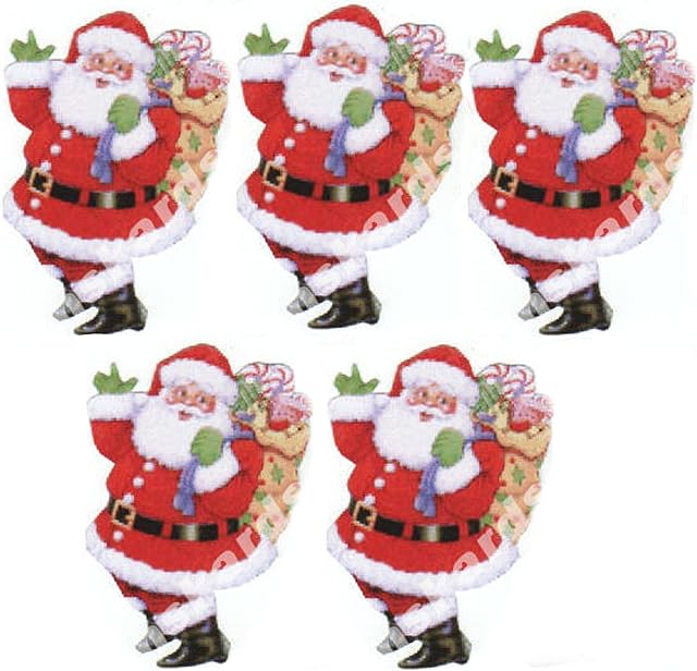 Christmas Santa Card Making Toppers Craft Toppers Crafting x 5