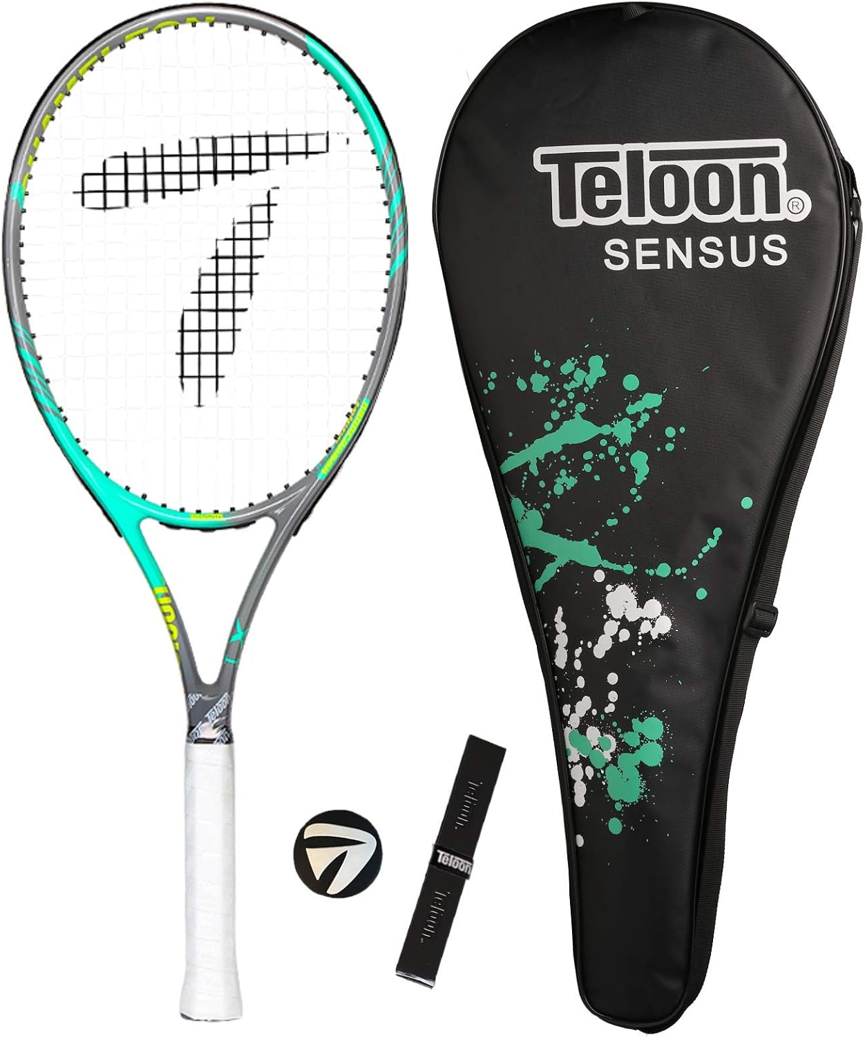 Teloon Sensus Series | Triple Shock Absorption | Adult Tennis Racquet, Women Tennis Racket Includes Bag Cover, Shock Absorber, Tennis Grip