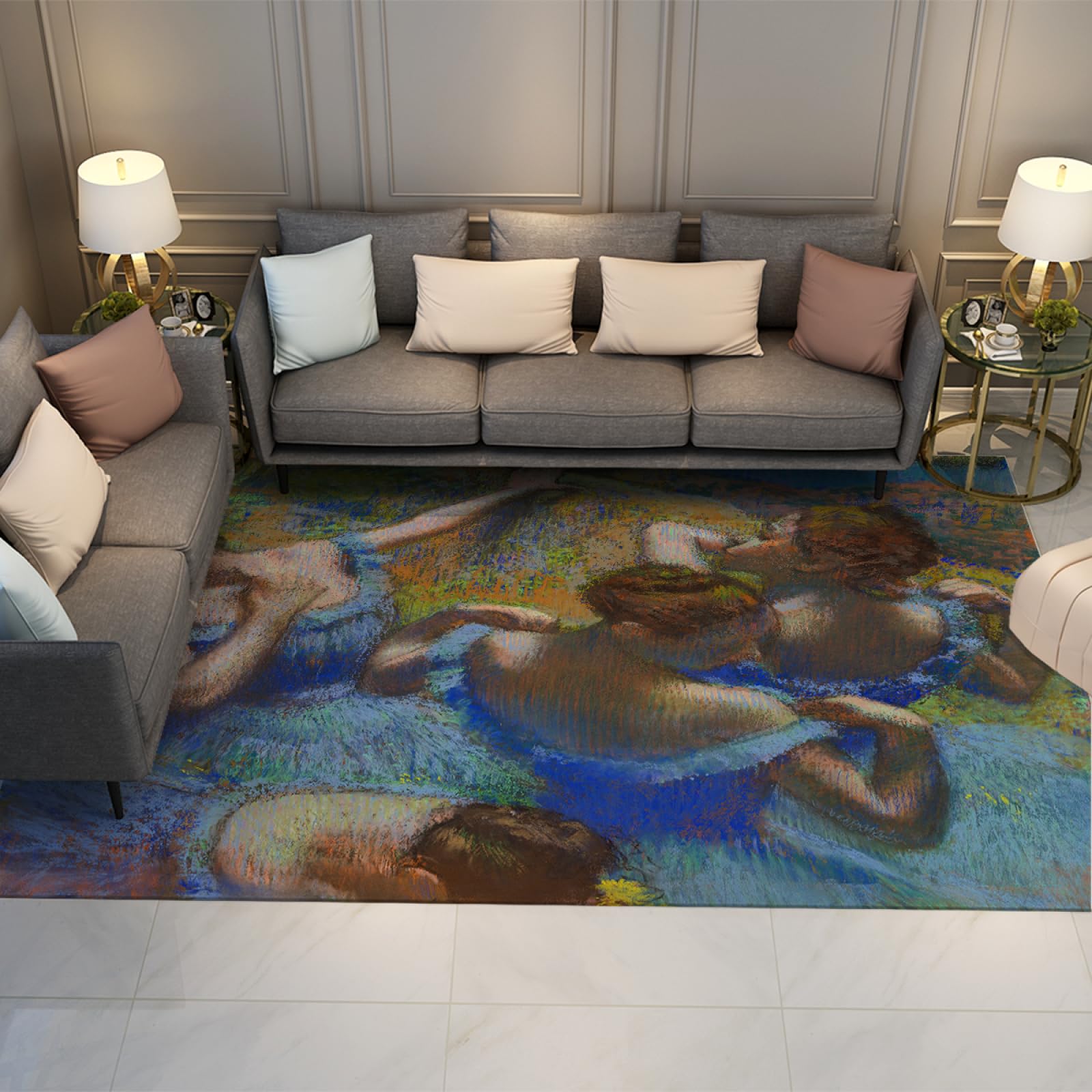 Tapis Danseurs Bleus Edgar Degas idéal pour sublimer le sol d'un bureau ou d'une chambre de fille