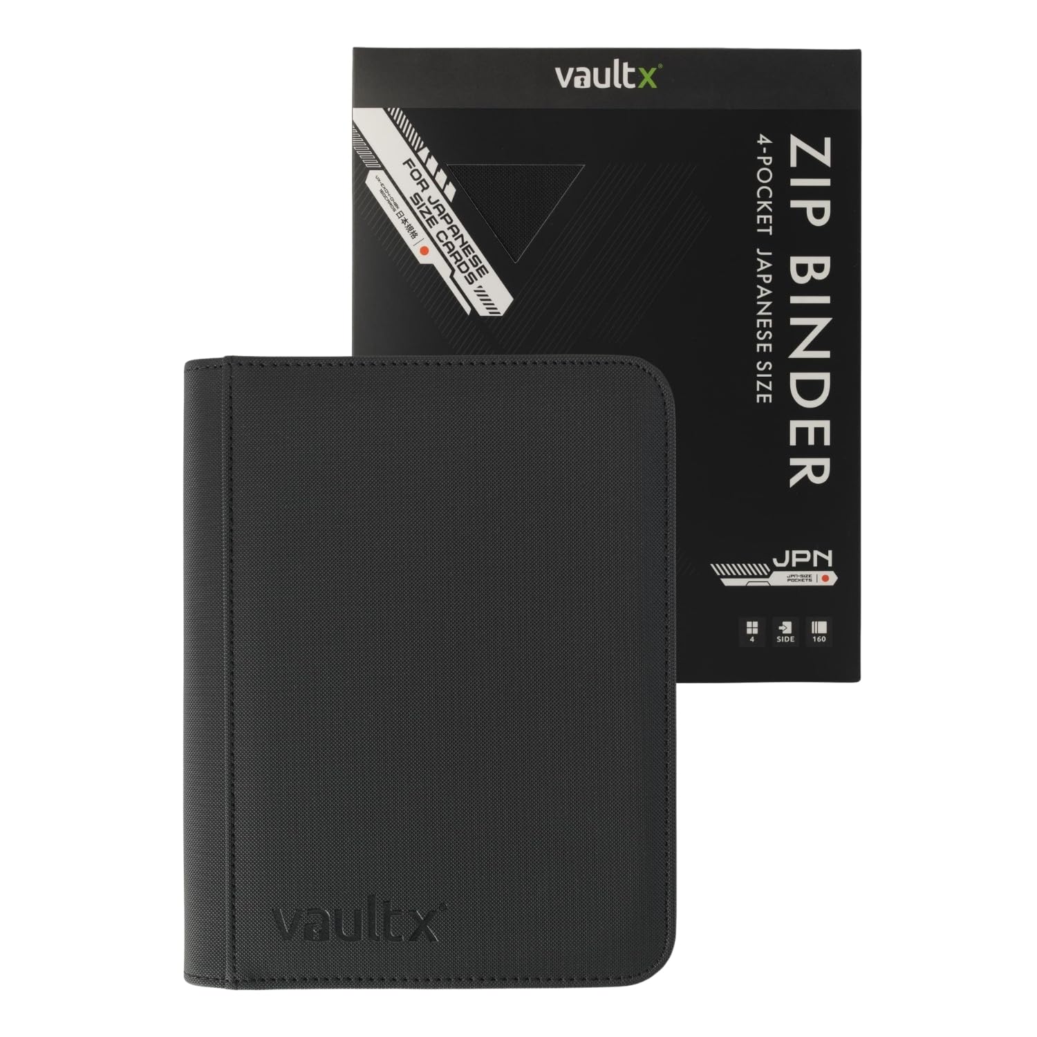 Vault X 4 Pocket Japanese Size Trading Card Binder 160 Cards (Black)