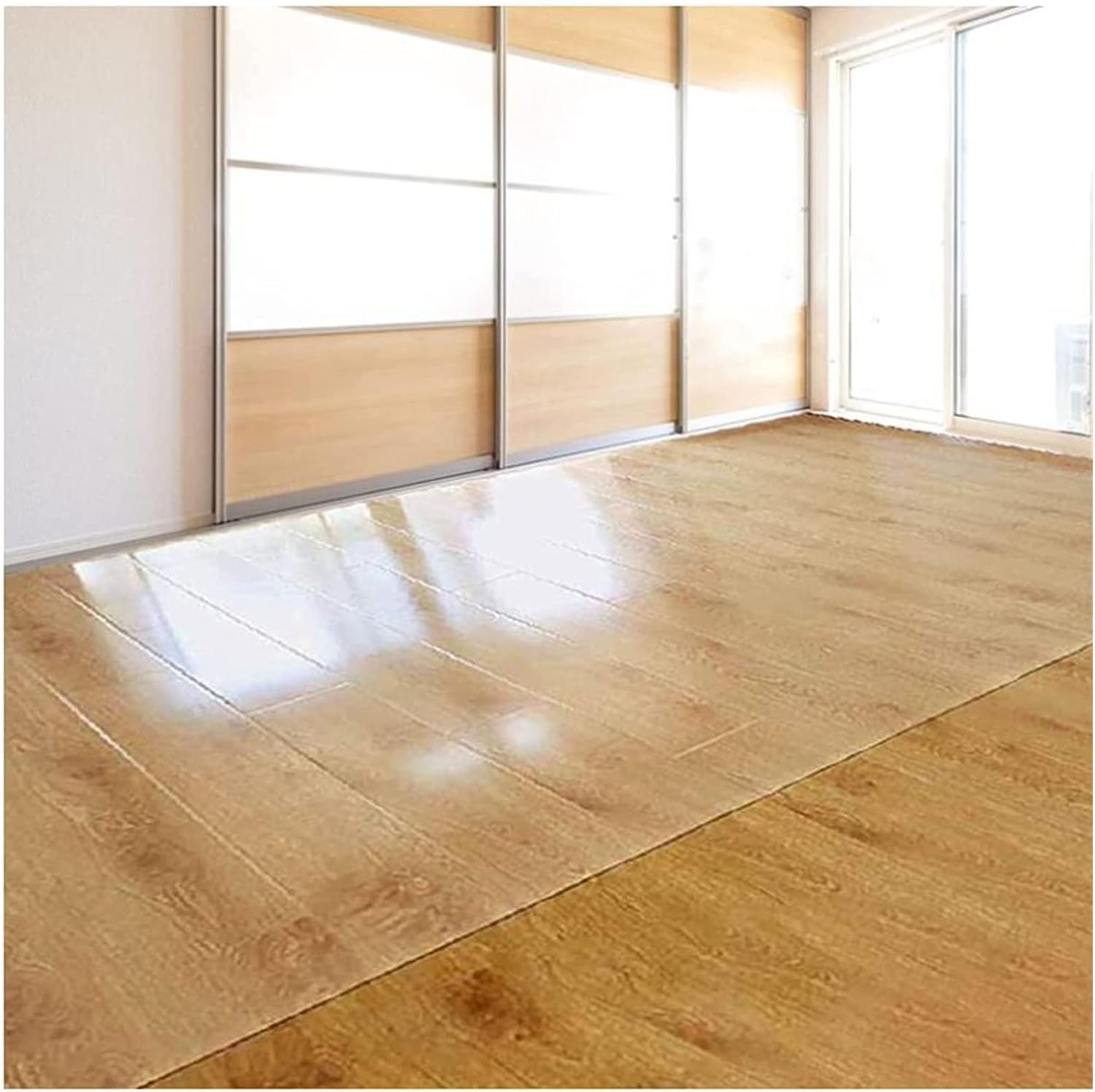 Office Chair Mat for Hardwood Floor 1 5Mm Thick Anti-Slip PVC Transparent Carpet Protector Mat Clear Rectangular Floor
