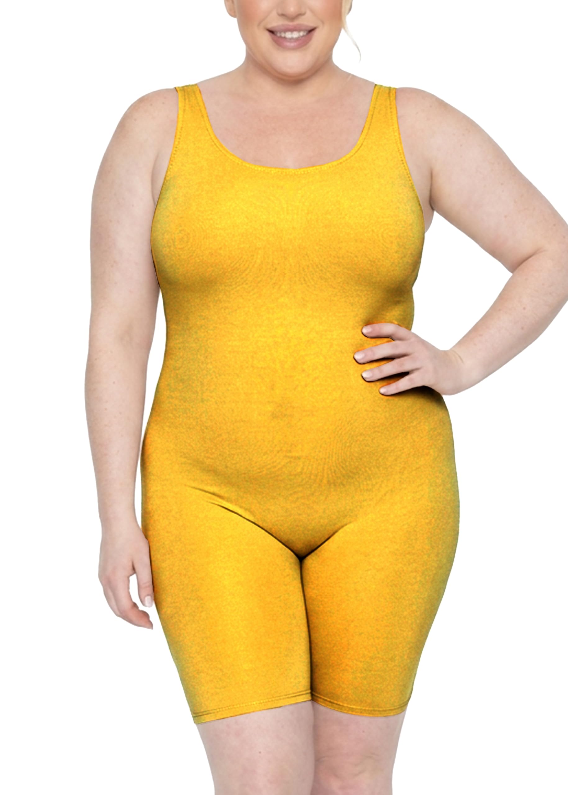 STRETCH IS COMFORT Womens Plus Size Tank Unitard Athletic Rompers For Women