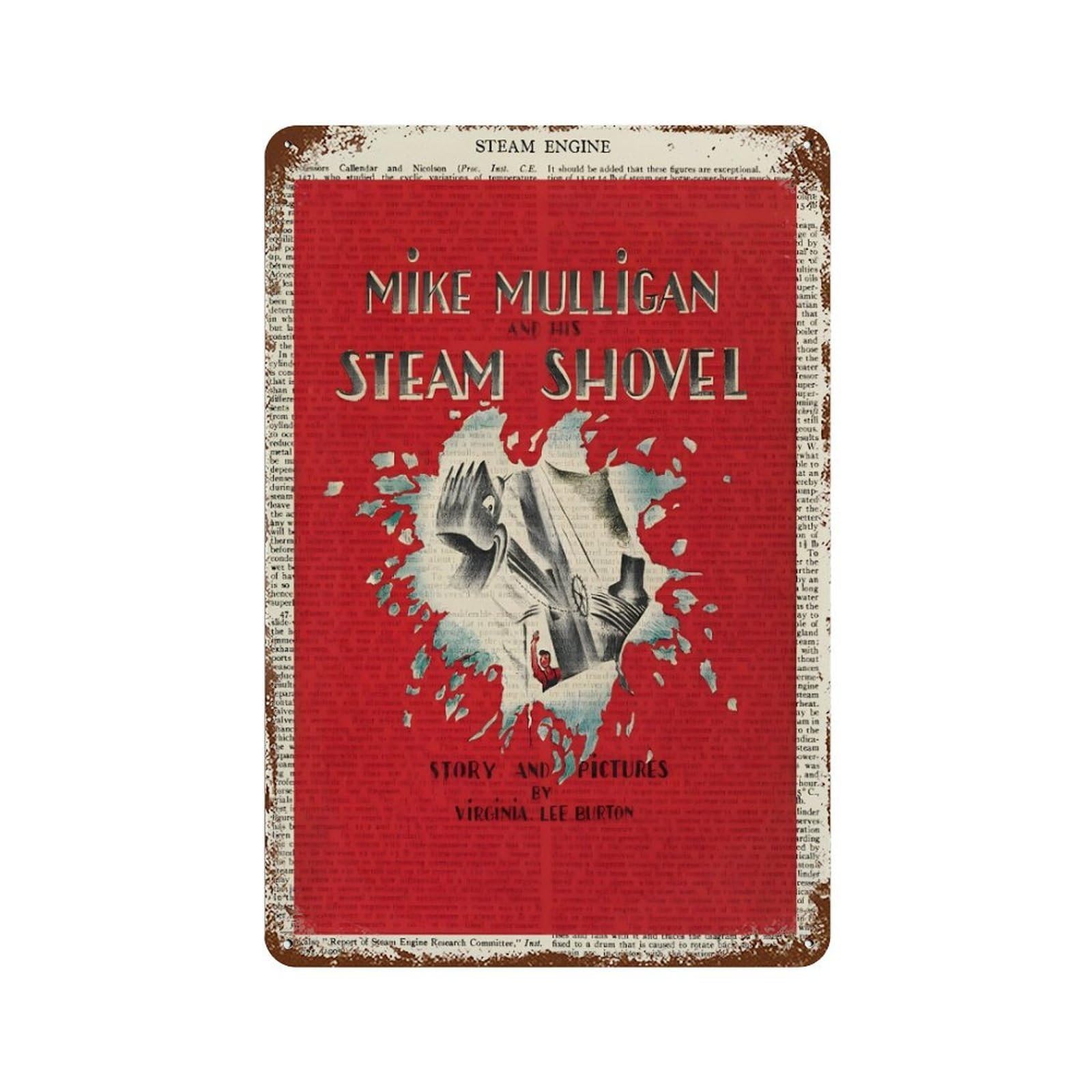 xiaoxiaoshen Mick Mulligan And His Steam Shovel Wall Decor Art Metal Tin Poster Modern Home Decor Art Home Bar Shop Decorations Vintage Sign 30x20cm