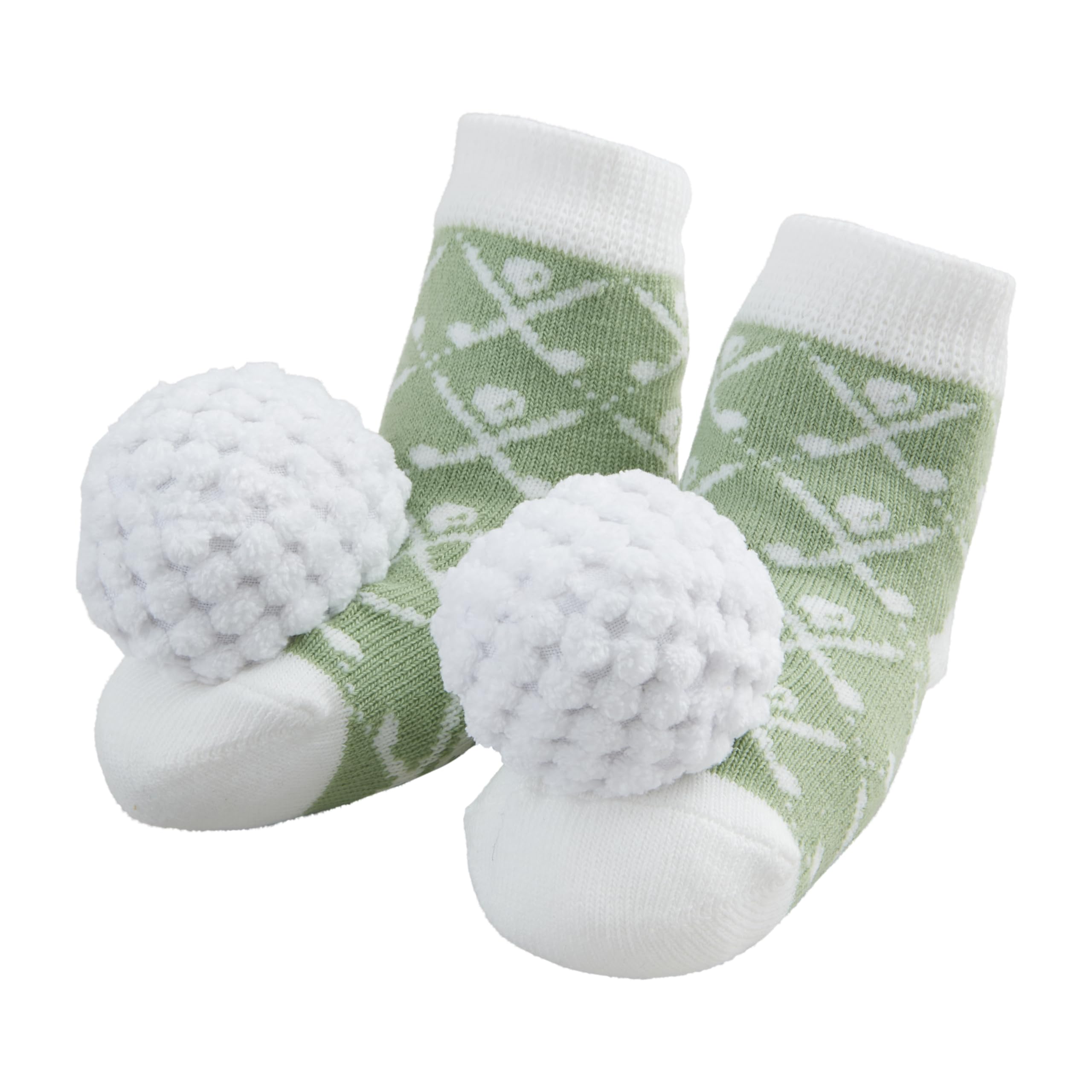 Mud Pie Golf Ball Rattle Toe Socks, 0-12M
