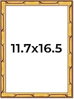 Vista 287 de Poster Palooza Marco de madera maciza de bambú dorado de 12 x 8 pulgadas con acrílico UV, respaldo de tablero de espuma y accesorios para colgar