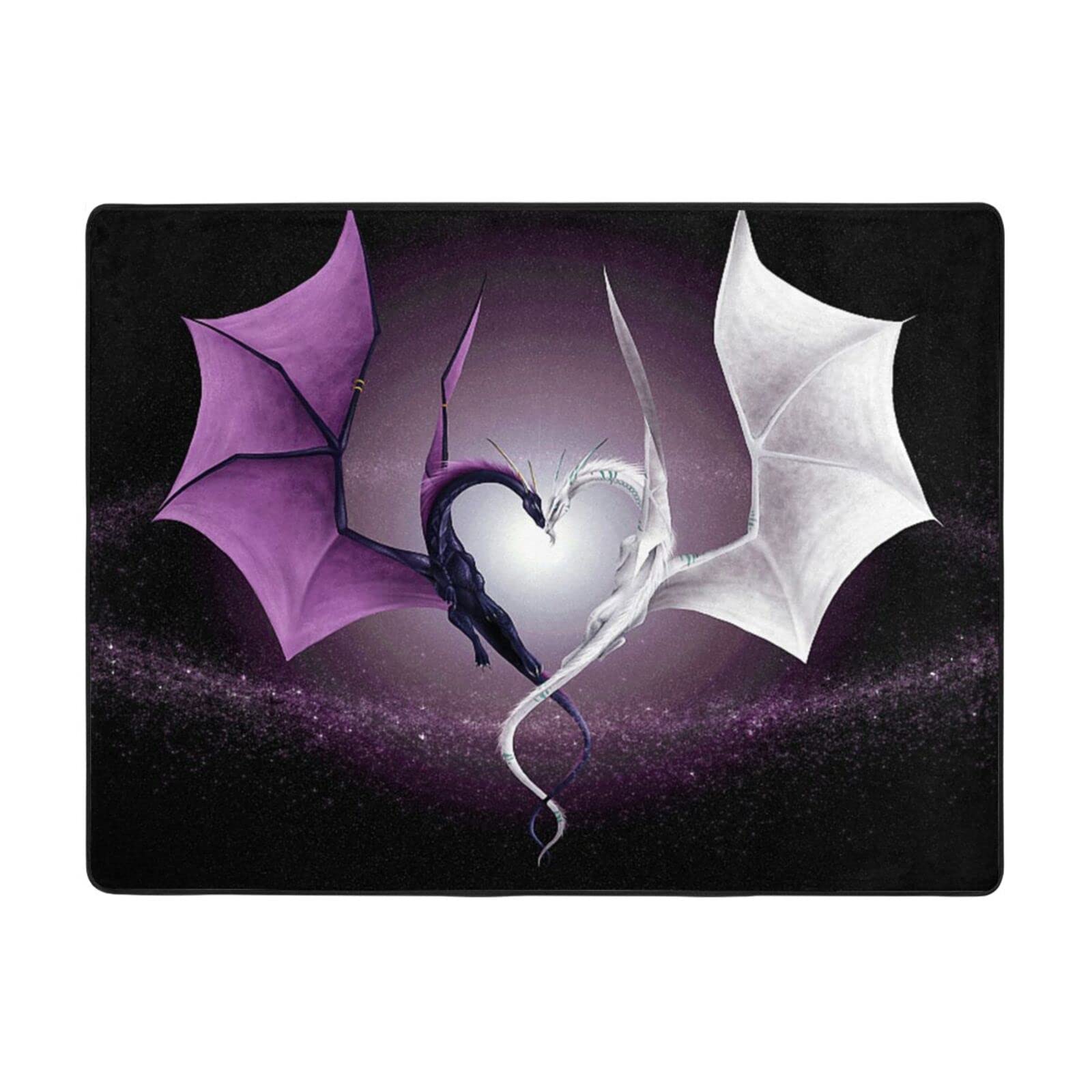 Tapis antidérapant anti-glisse violet et blanc pour salon et chambre