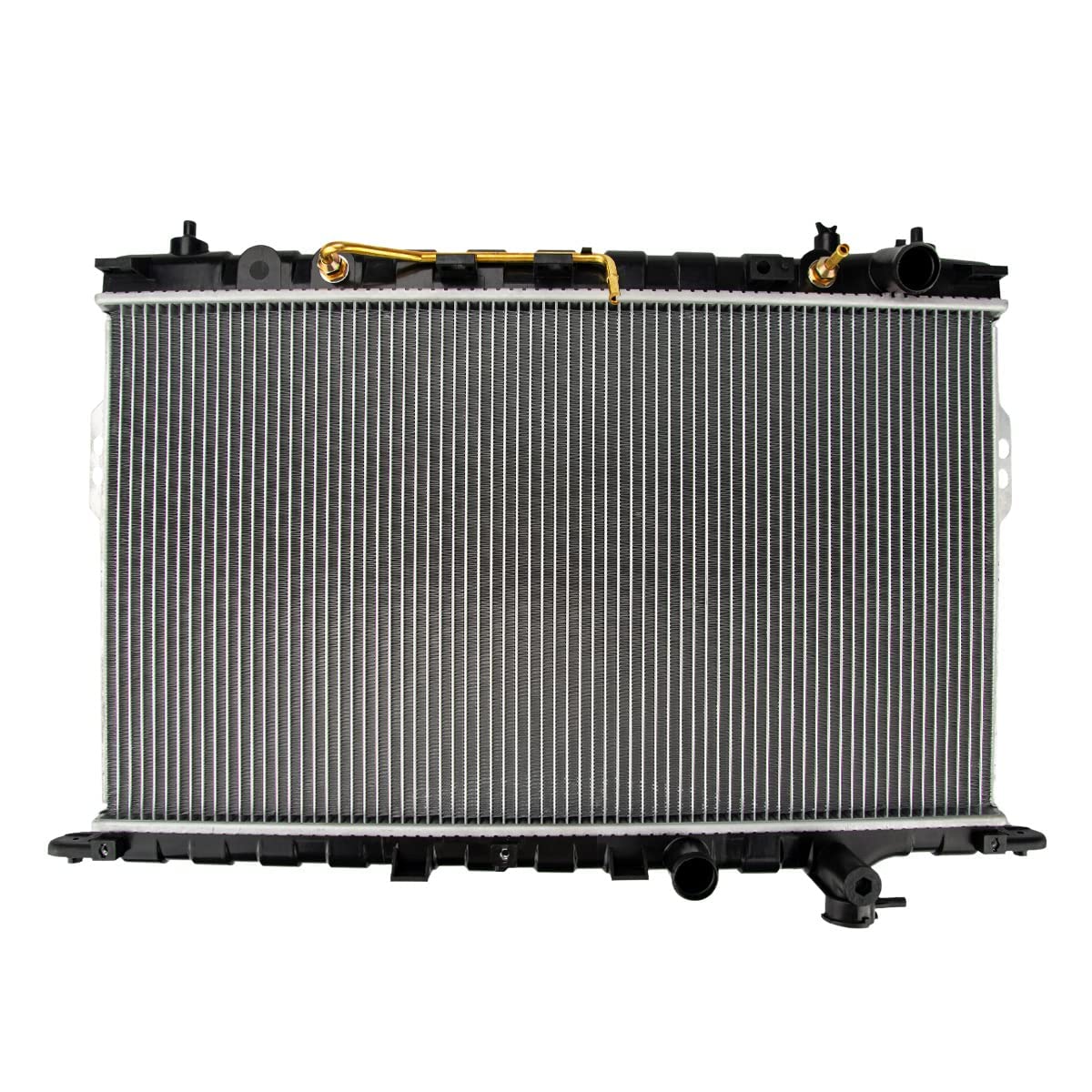 KAX Radiator, 2339 OE Style Bolt-On Aluminum Core Radiator Replacement Sonata 1999-2005, Optima 2001-20062.4L 2.5L 2.7L, 28-1/4“W, 15-11/16“H, 1-3/8“Inlet, 1-3/8 “Outlet