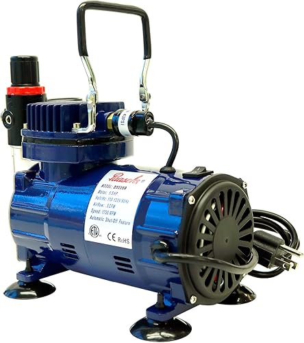 Miniatura 4 de Paasche D500SR - Compresor de 15 HP con apagado automático, regulador y trampa de humedad, color azul