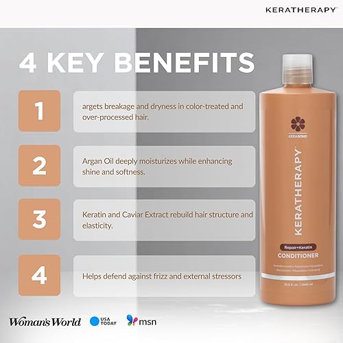 Miniatura 9 de KERATHERAPY Keratin Infusion Repair Conditioner, 10.1 fl. oz., 10.1 fl oz - Repara el cabello seco, dañado o encrespado con extracto de caviar,