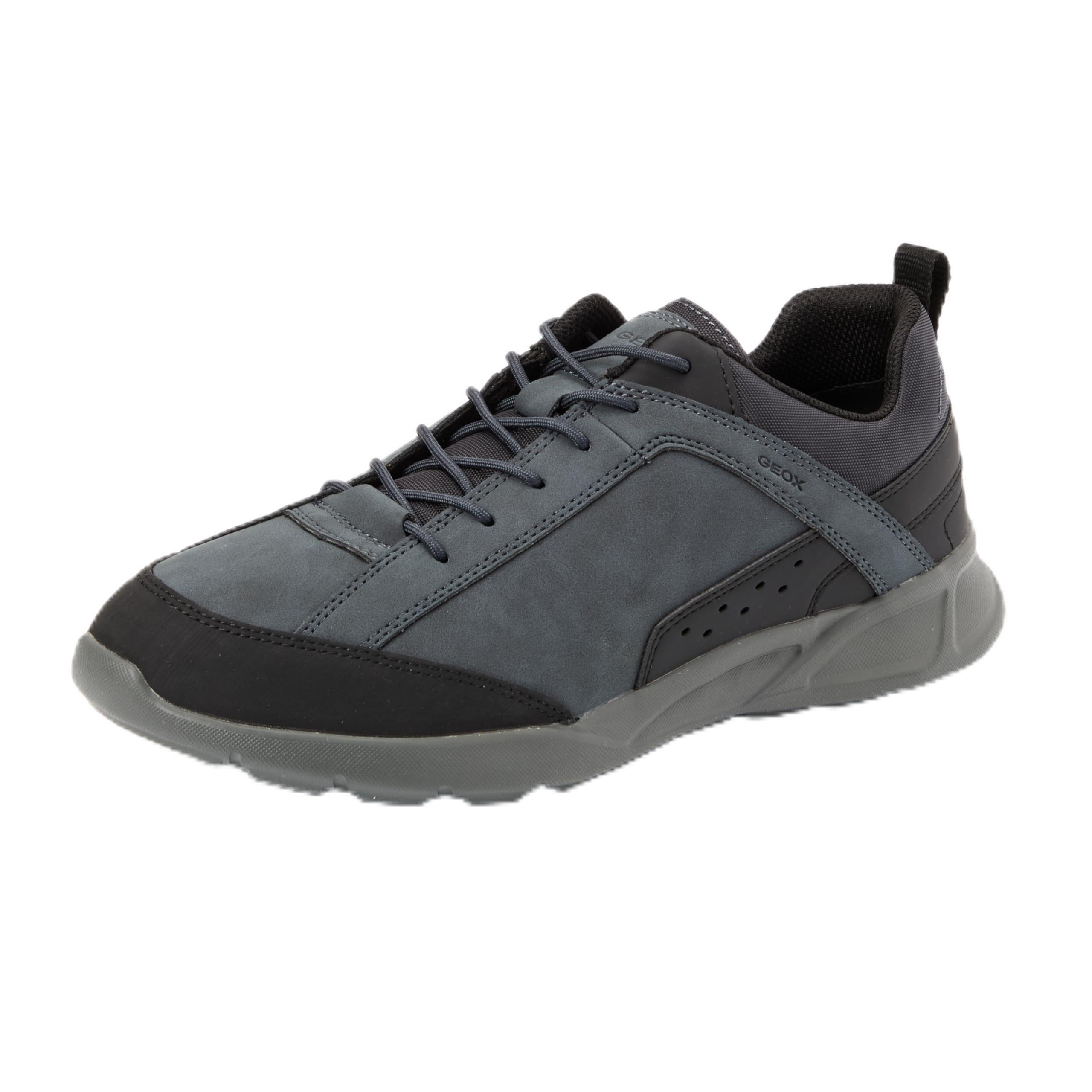 Geox Men's U Sanzio C Trainers, Navy Black, 10 UK