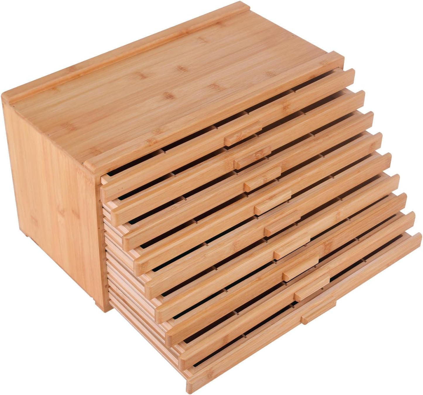 Vencer 9 Drawer Large Capacity Bamboo-Wood Artist Supply Storage Box with Separate Compartments,Pencils,Pen,Brushes and Tools for Designed Storage Art Materials,VAO-019 9 Drawer (New)