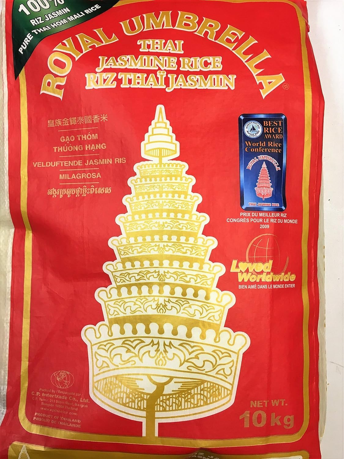Royal Umbrella Thai Jasmin Reis 20 kg extra lang, besonders geeignet für das tägliche Kochen, natürlich gereift, perfekt für den täglichen Verzehr