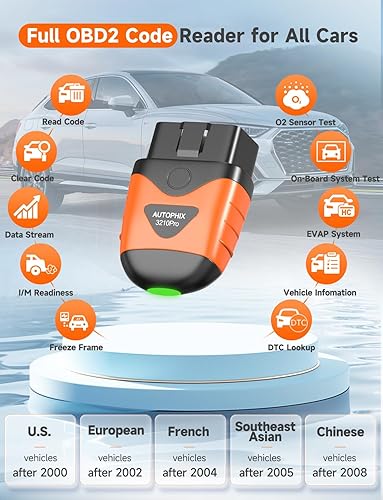 Miniatura 5 de AUTOPHIX Escáner Bluetooth OBD2, 3210 PRO Herramienta de escaneo de coche Revisar motor ABS SRS Transmisión Lector de código inalámbrico Escáner de