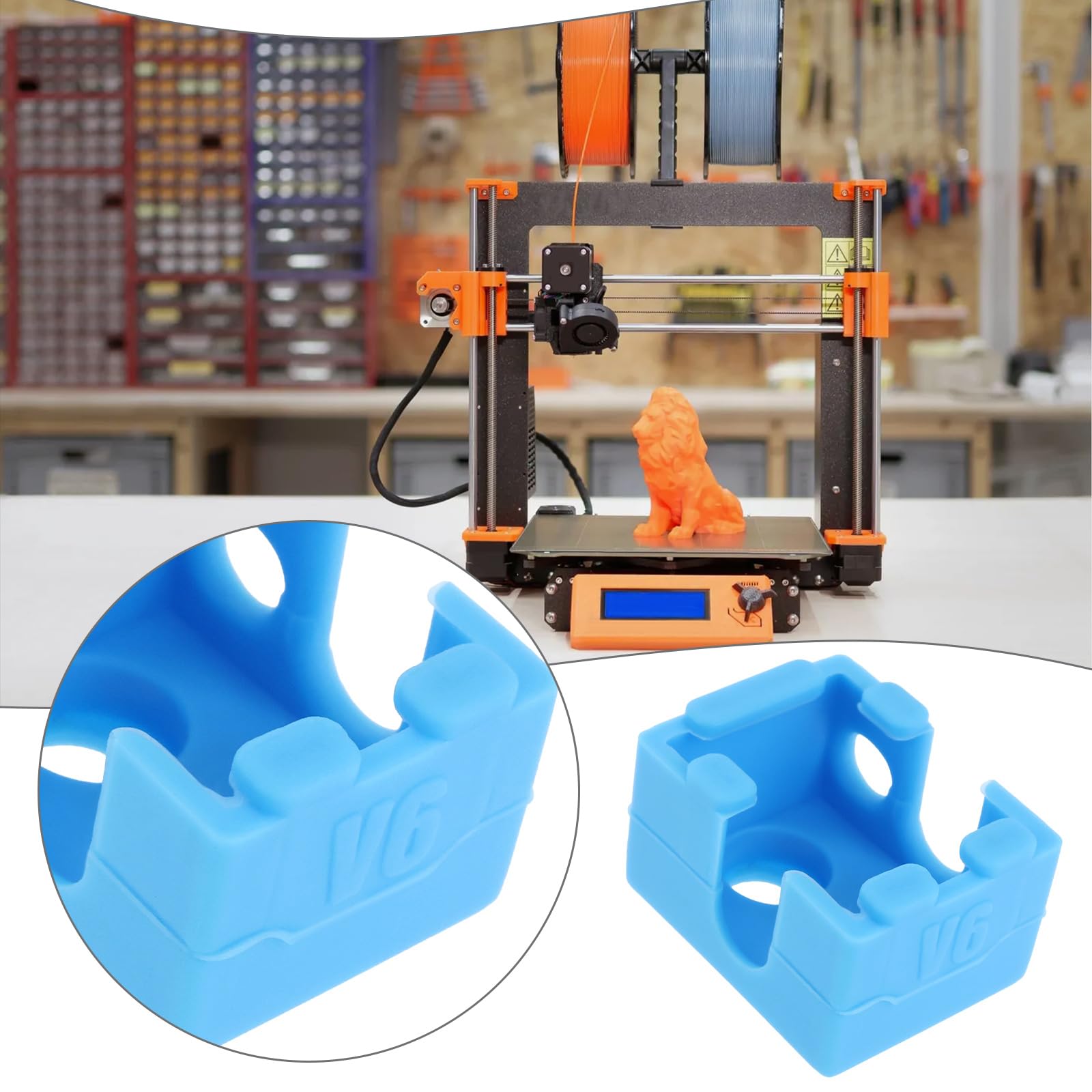 The Lord of the Tools Silikonsocken, kompatibel mit Prusa MK3, MK3S, kompatibel mit E3D V6 PT100, 3D-Drucker, 4 Stück, Schwarz The Lord of the Tools Silikonsocken, kompatibel mit Prusa MK3, MK3S, kompatibel mit E3D V6 PT100, 3D-Drucker, 4 Stück, Schwarz