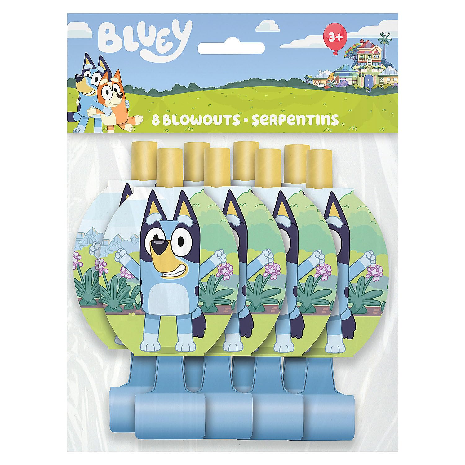 Fun Express Bluey Party Blowouts - 8 Pc