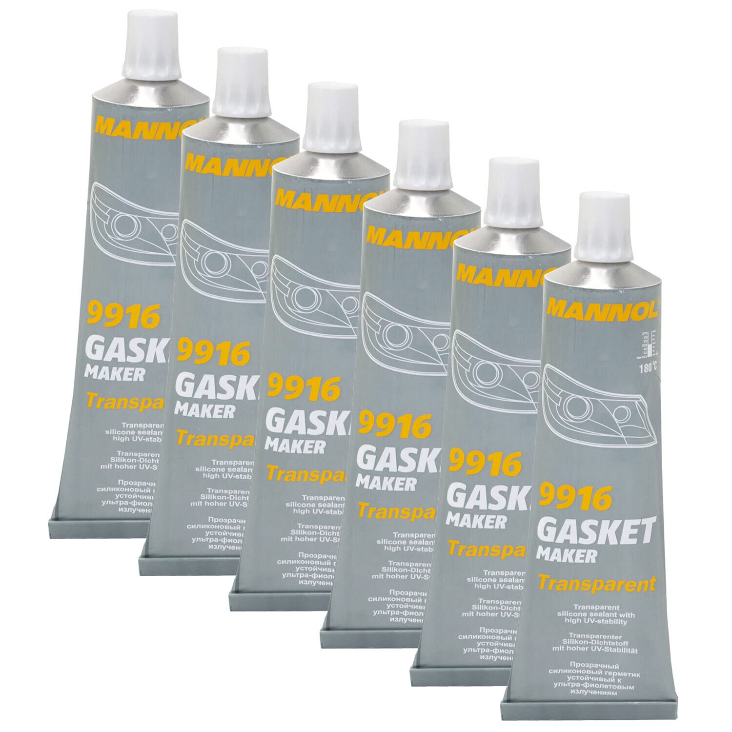 Gasket maker transparent MANNOL 9916 mastic silicone pour joint d'étanchéité - 8