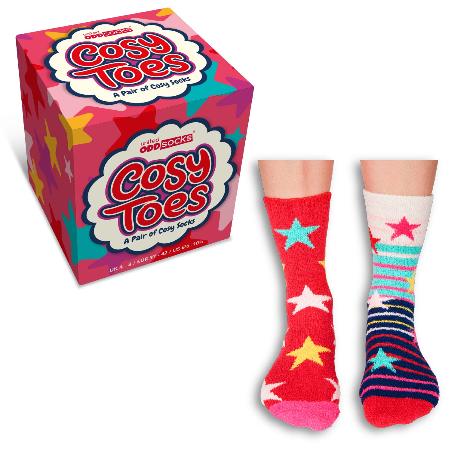 United Oddsocks Women's Multi Cosy Toes Socks One Pair - Star For Uk 4-8
