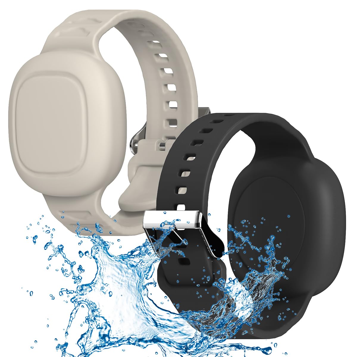 [2 Pack] Silicone Case for Tile Mate Waterproof, Kids Wristband Tile Mate Holder Case Cover Compatible with Tile Mate (2022), Adjustable Hidden Tile