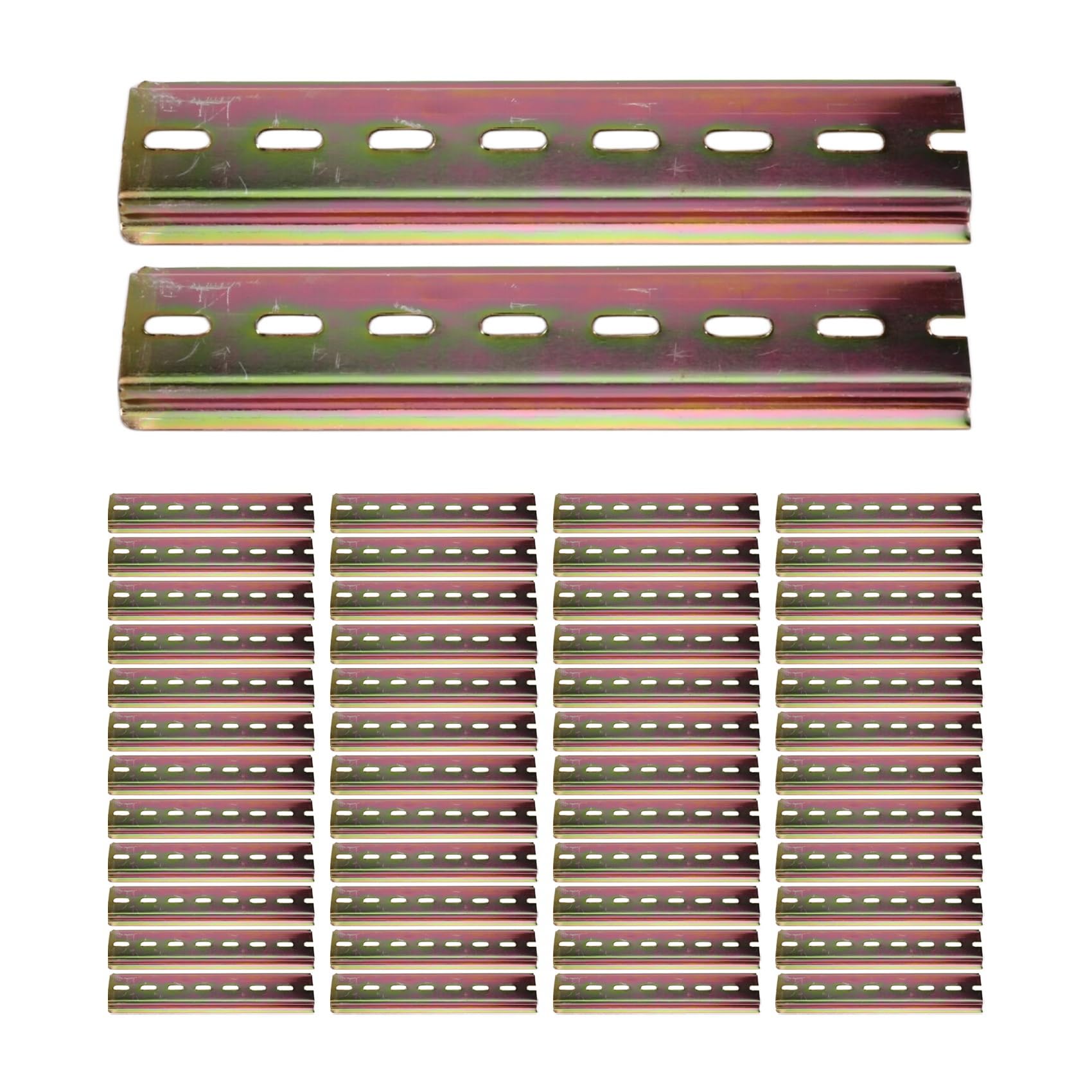 Jnchdghwa As Shown Breaker Rail 35Mm Aluminum Slotted Din Rail For C45 Dz47 Terminal Block Relay Track