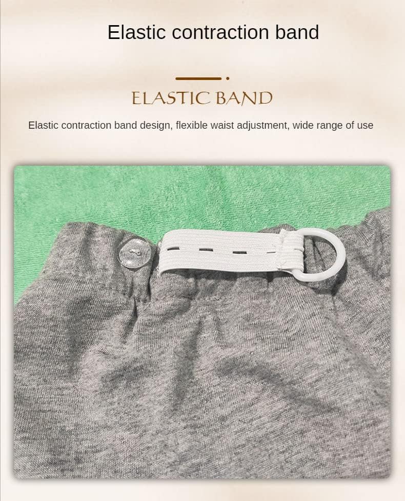 Waterproof Diaper Pants for The Elderly, Leak-Proof Long Pants, Washable Cotton, Adult Urine Pads,Paralyzed, Bedridden Men Women (Blue,XL)