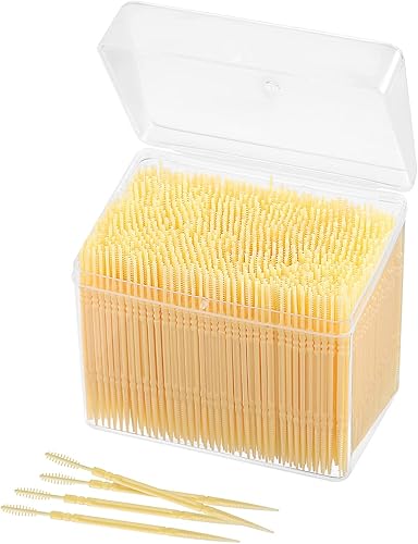 Miniatura 8 de 1000pcs Palillos de dientes de plástico portátiles interdentales desechables palillos de dientes dentales gingivales dentales palillos dentales