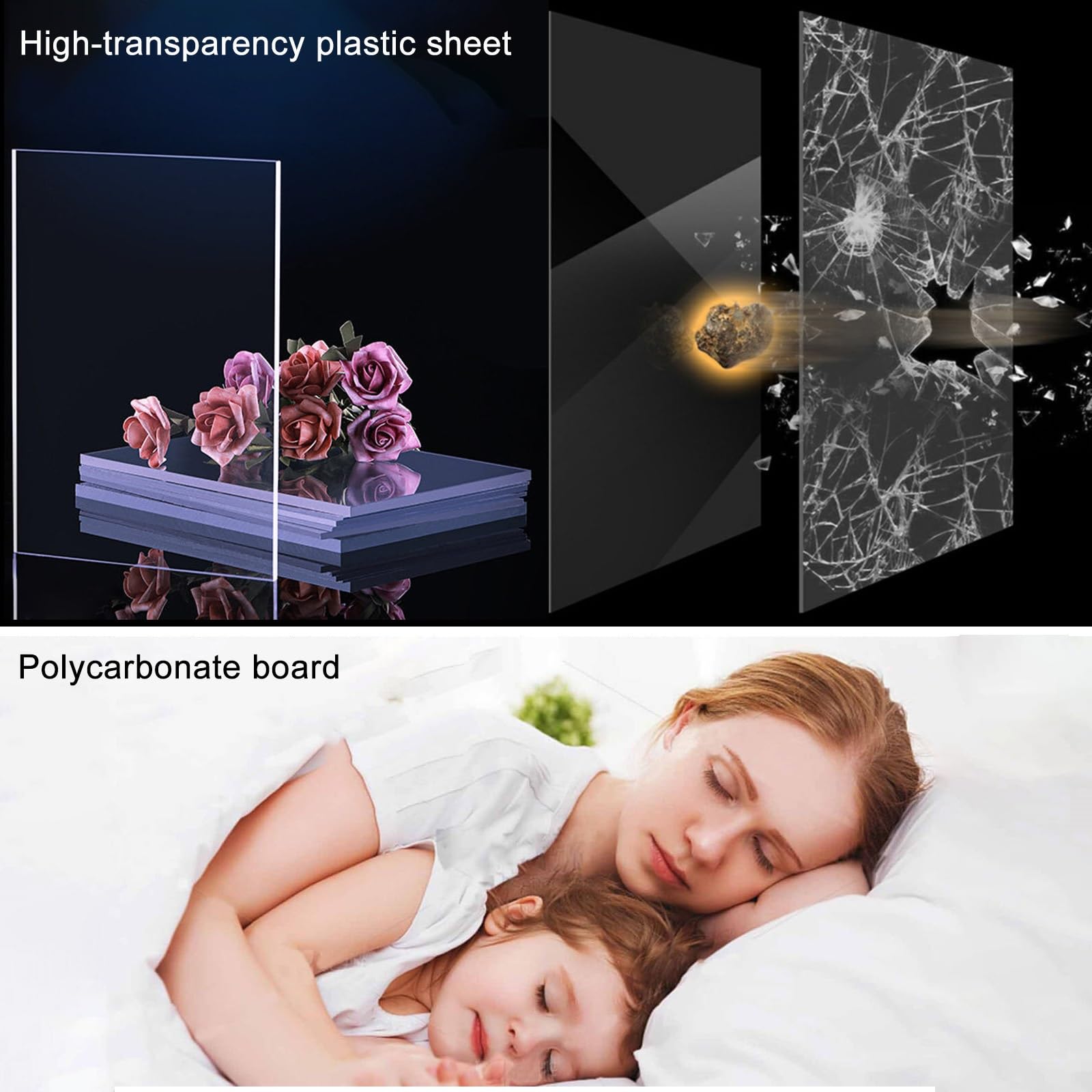 Policarbonato Placas Transparente,2MM Placa Duradera PC,Planchas Revestimiento de Repuesto for Invernadero(Green,0.6x1m/1.97x3.3ft)