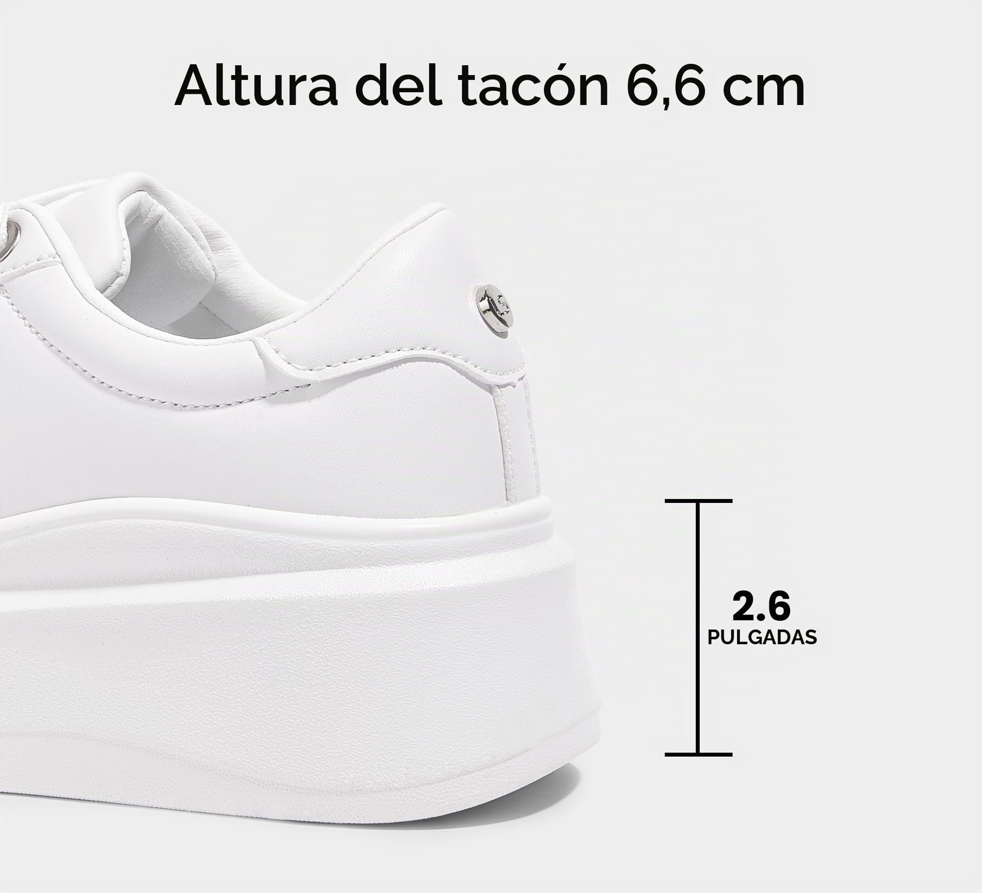 LUCKY STEP Zapatillas de Plataforma para Mujer – Zapatillas de Moda, Clásicas de Corte Bajo, Calzado Casual de Cuero Sintético, Cómodas para el Uso Diario