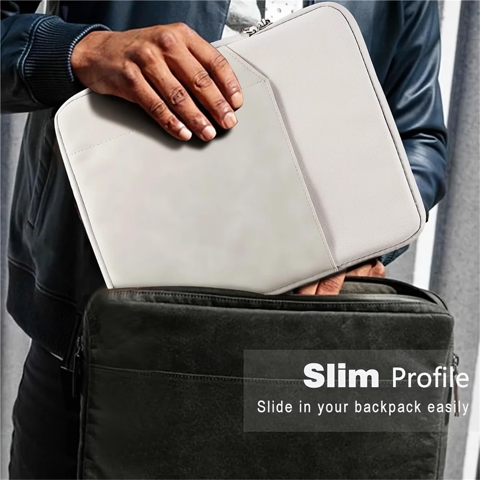 Borsa per Tablet Custodia Protettiva for Custodia da Trasporto for Tablet da 8-13 Pollici con Tasca Custodia for Tablet Portatile con Cerniera for Tablet(Dark Gray,11 inch)