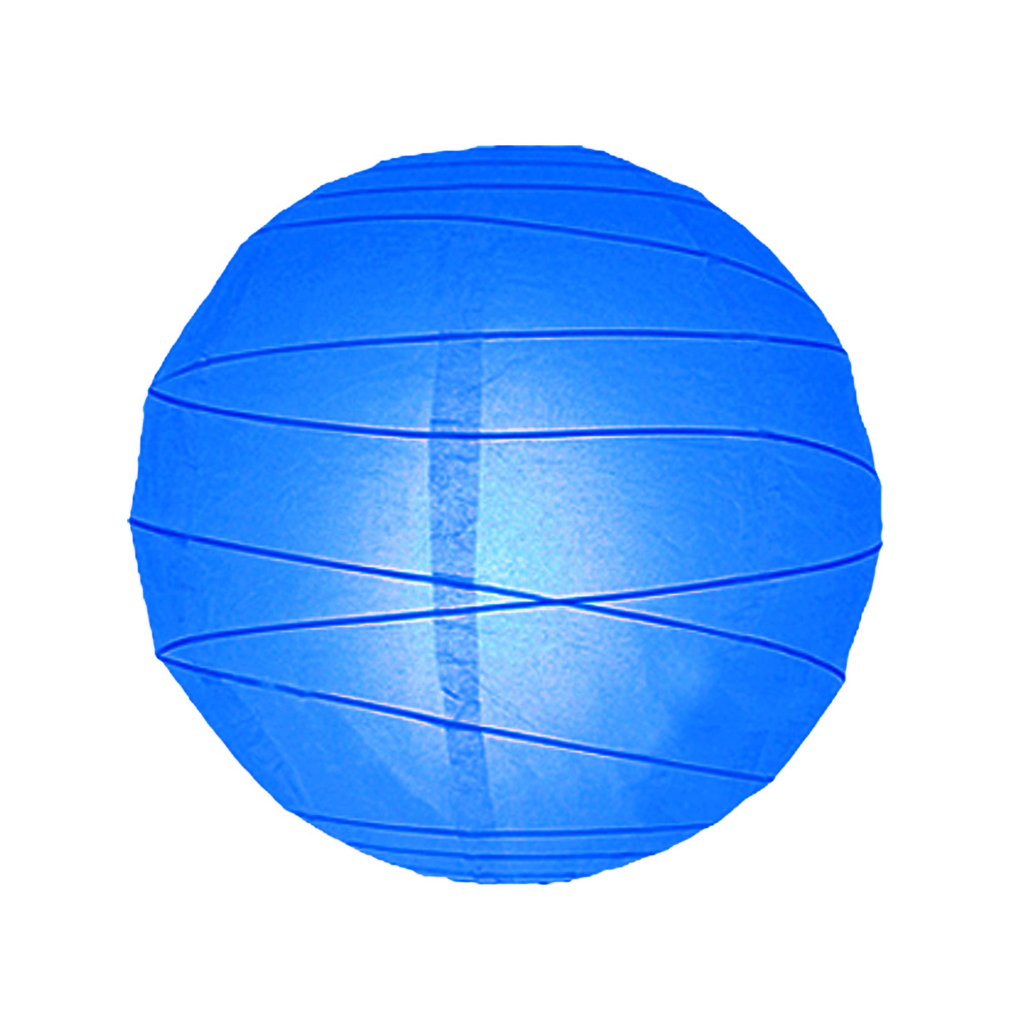 Irregular Bamboo Paper Lantern 12''/30cm Lampshade Light Shade In Blueberry