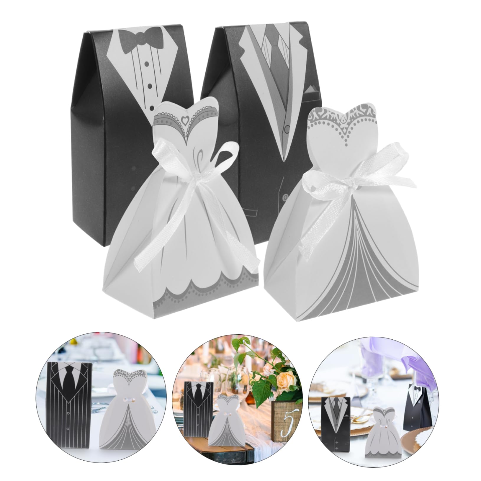 100pezzi Scatoline Portaconfetti Per Matrimoni Da Eleganti Contenitori Per Dolci e Regali Per Ospiti Per Feste e Cerimonie Stile Classico Con Design Raffinato