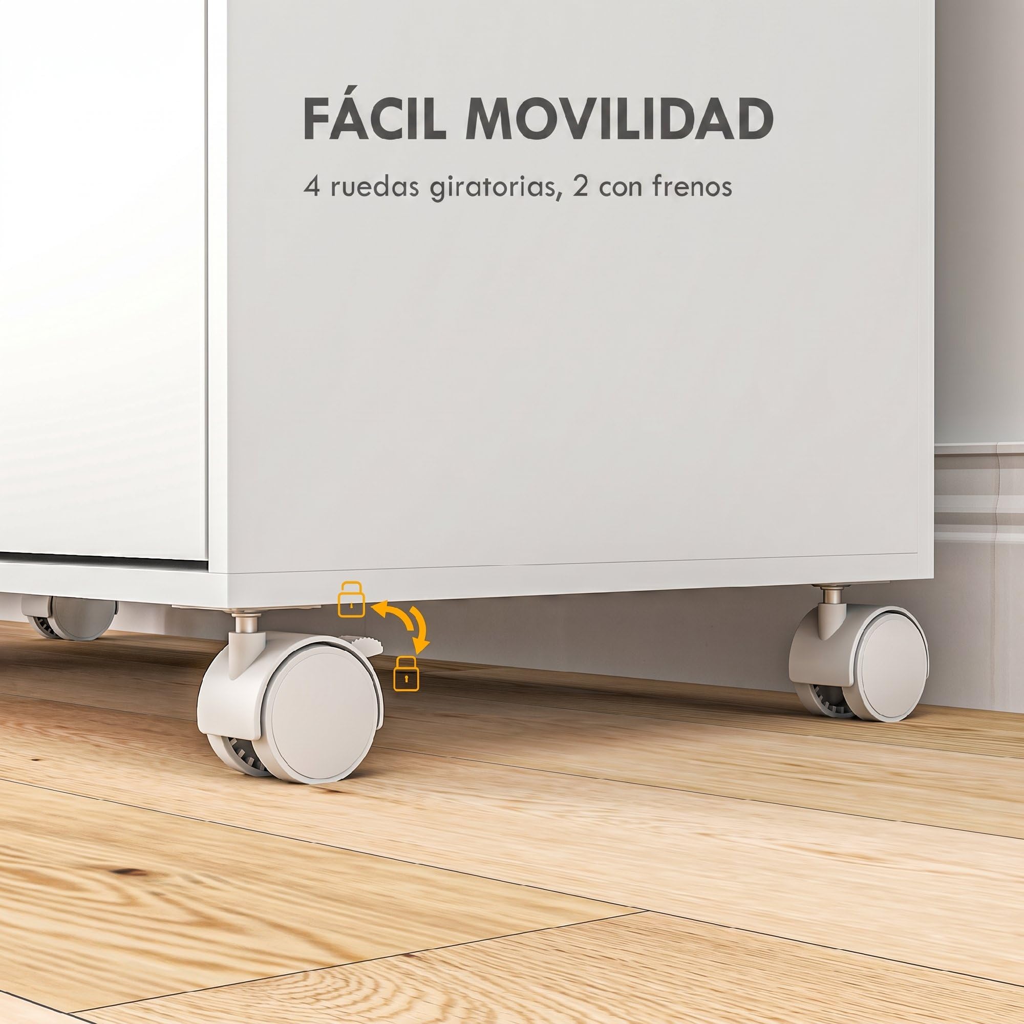HOMCOM Mueble de Planchar de Madera Mueble de Planchado Tabla de Planchar Plegable con Ruedas Barra para Colgar Ropa Estante Abierto Estantes Ajustables para Sala Dormitorio 127x42,5x99 cm Blanco
