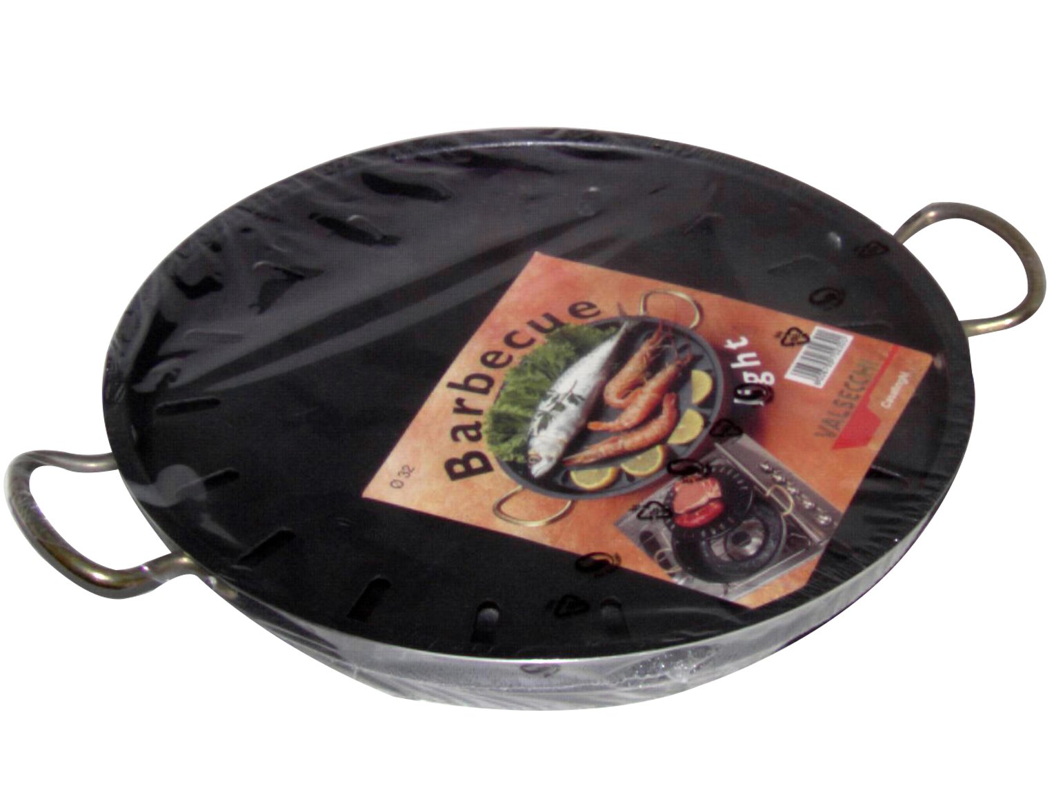 Home 440532 Barbecue-Light 2 Manici Valsecchi, Rivestimento Antiaderente, cm 32