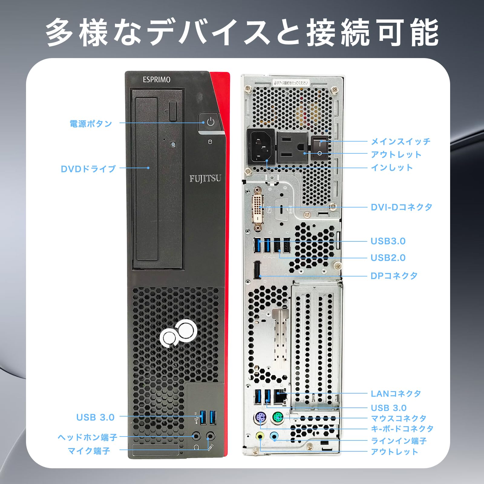 Amazon.co.jp: 【整備済み品】ふじつう Esprimo D588 デスクトップpc