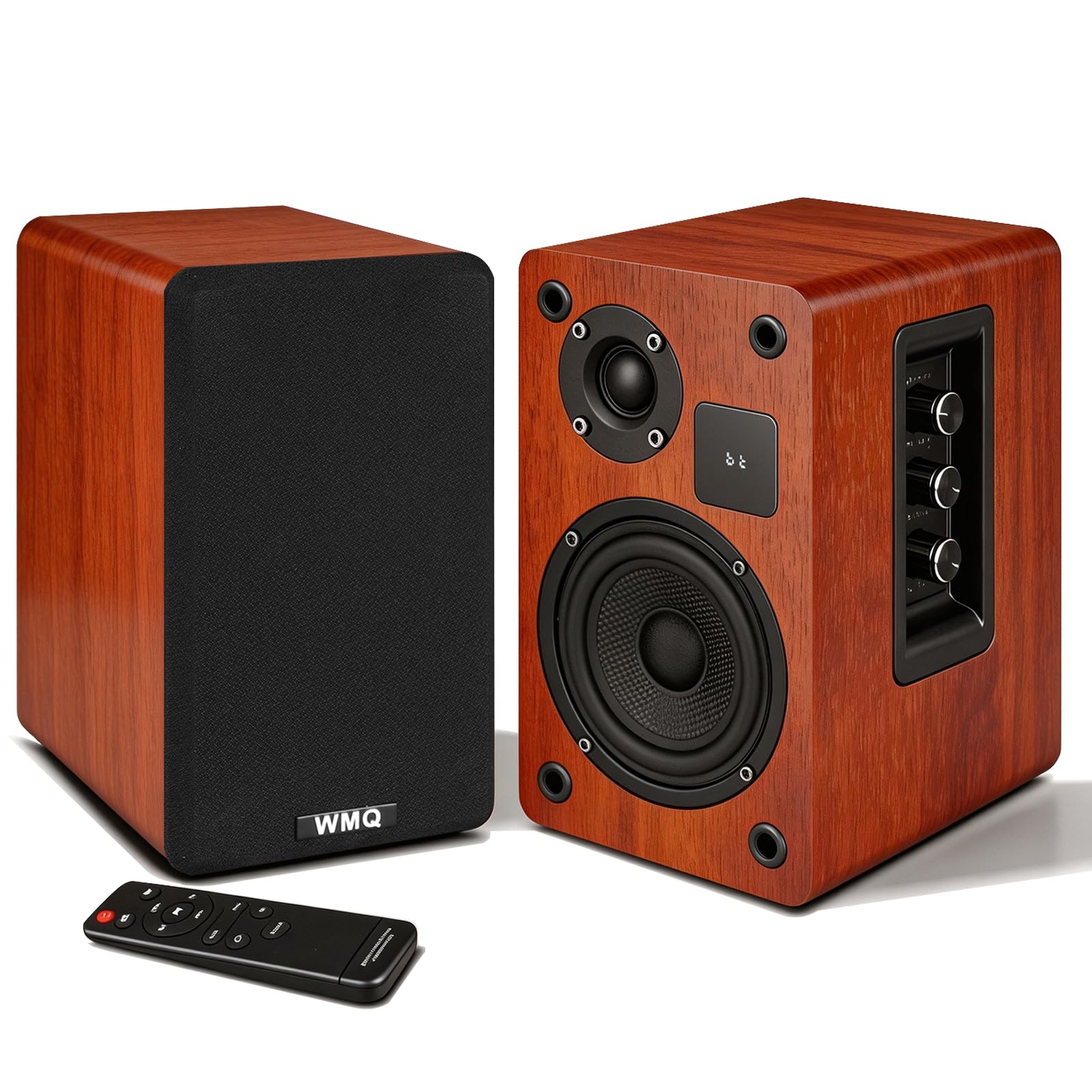 Active Bookshelf Speaker, 4-inch woofer and 1-inch Tweeter (Brown)-image-31