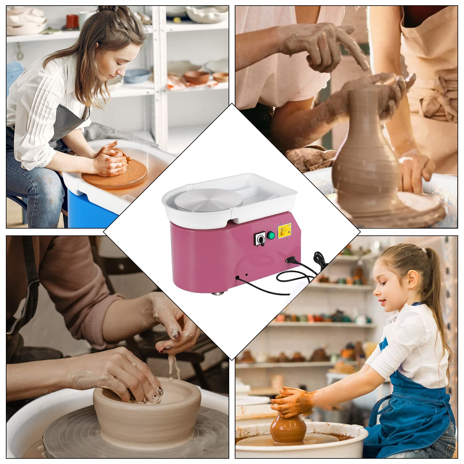 Amazon.com: ZXMT Pottery Wheel Electric Table Top Pottery Wheel