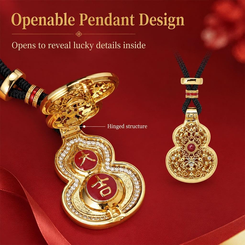 Collana Con Ciondolo Zucca, Con Design Apri Bile, Gioiello Cinese