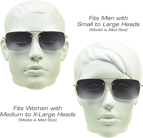 Miniatura 3 de proSPORT Gafas de sol de aviador, lentes de lectura tintadas, lentes completas, para hombres y mujeres, no bifocales