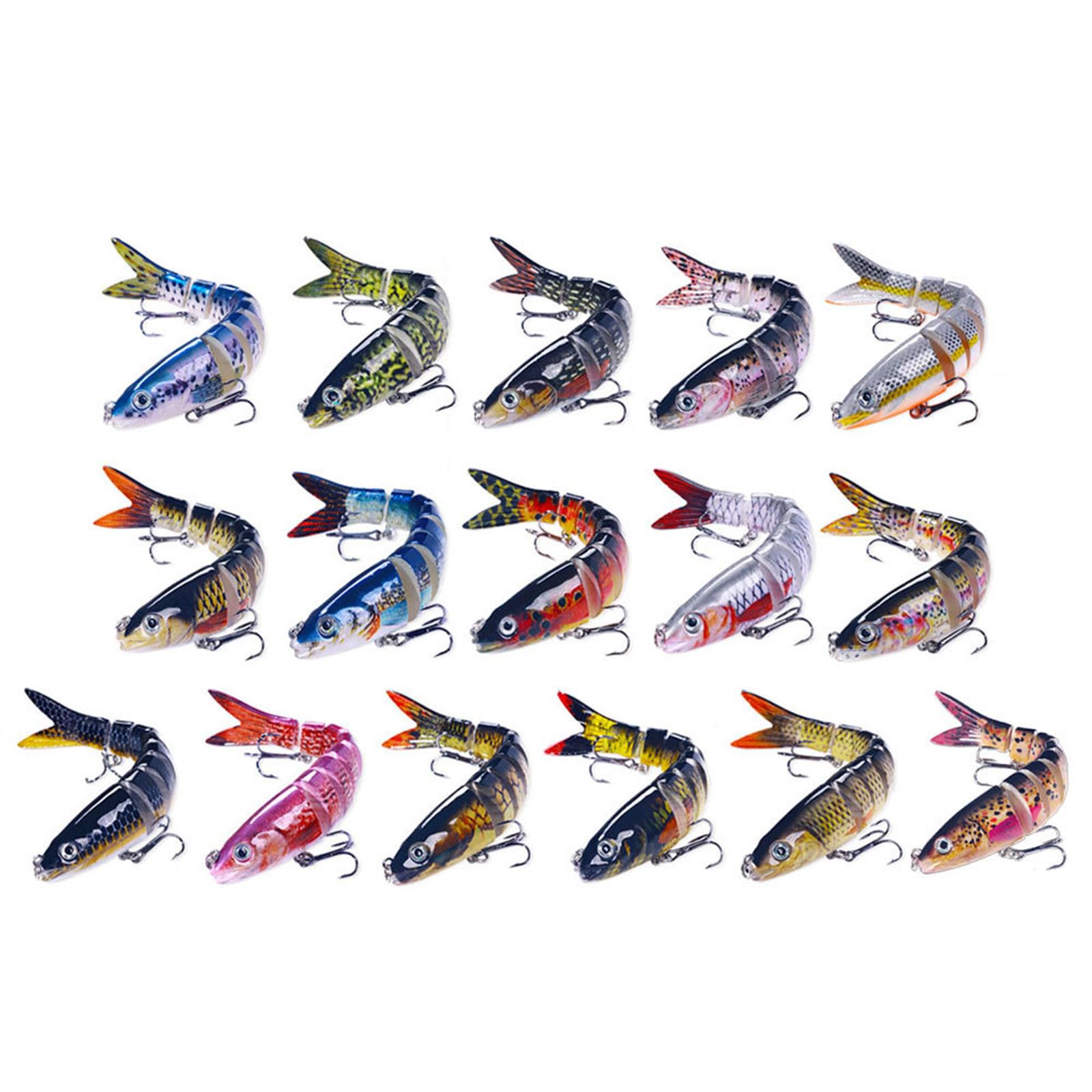 Künstliche 3D-Angelköder, Swimbait-Wobbler, mehrere Abschnitte, Angelköder, Salzwasser-Angelköder, Köder, Wobbler