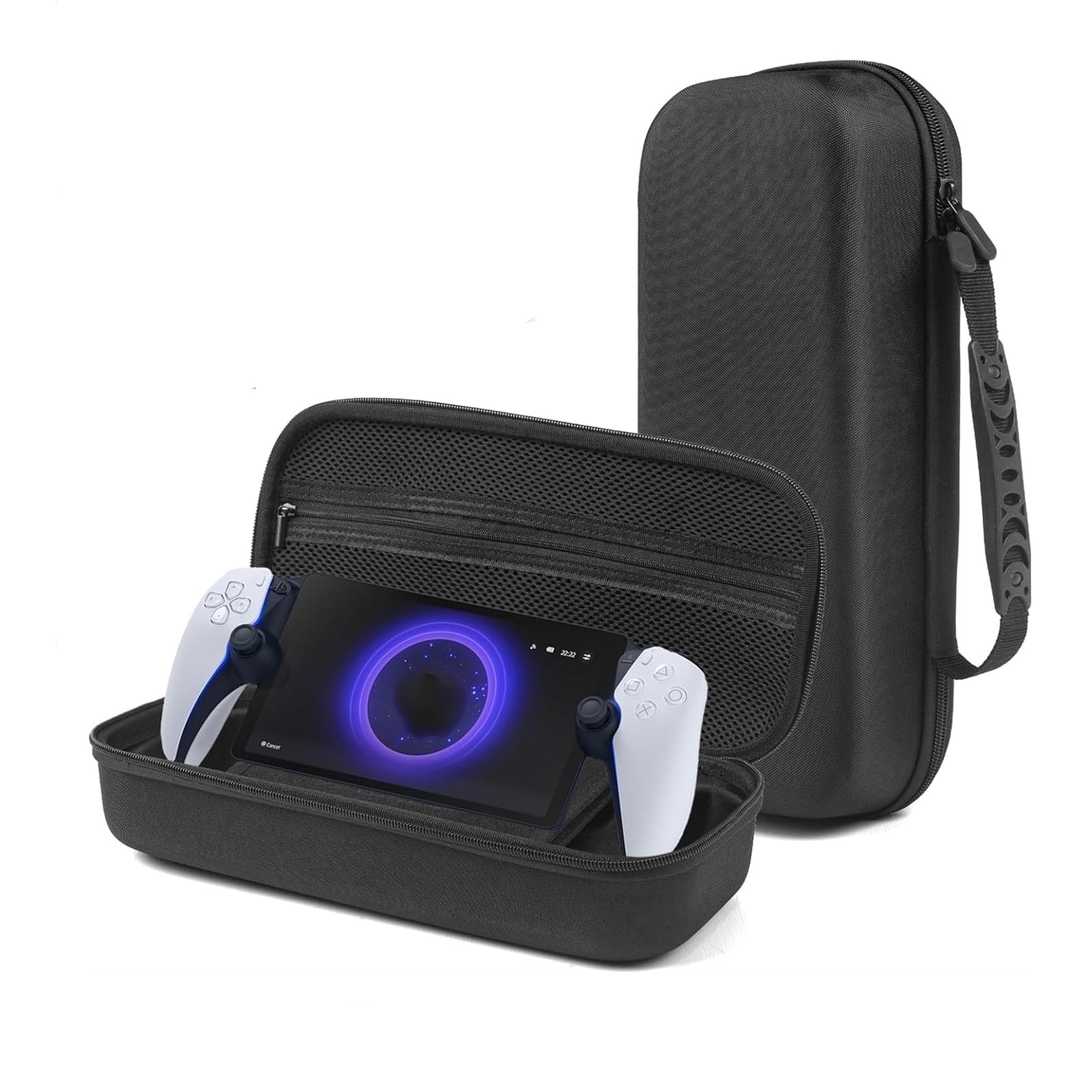 STOYOBE® EVA Hardshell Portable Tote Travel Storage Bag for Sony PlayStation Portal Remote Player – Shockproof Carry Case, Water-Resistant Protective Pouch with Zipper & Accessory Storage-image-7