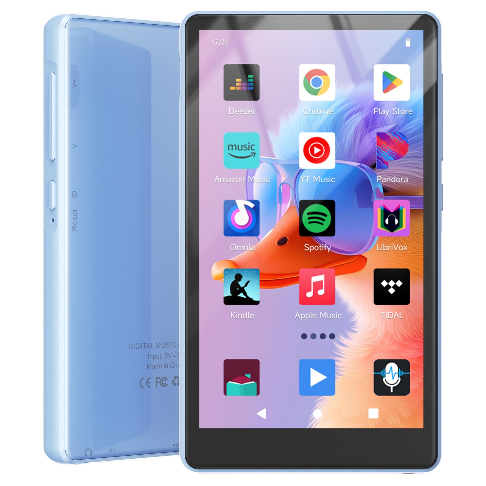 160 GB MP3 Player Spotify mit Bluetooth und WiFi, 4.5 Zoll-Touchscreen, MP4 Player Android,Kinder HiFi Digital Music Player mit Lautsprecher,MP3-Player mit Google Play Pandora, Audible, Amazon Music