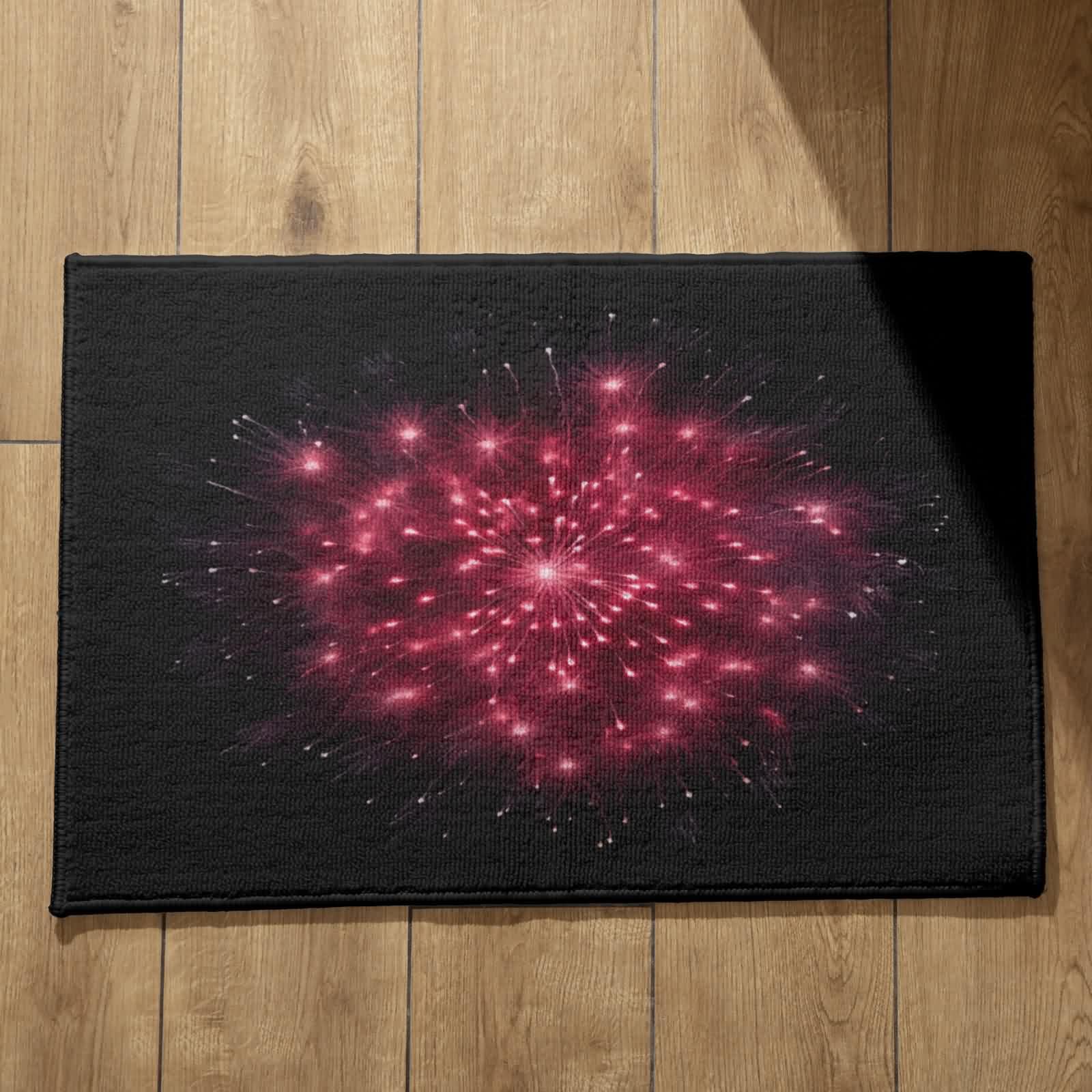 Tapis de bain antidérapant style feux d'artifice pour sublimer votre cuisine